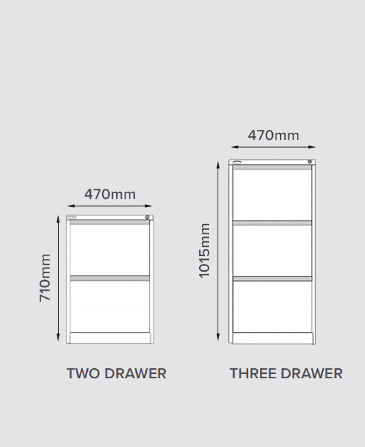 Steelco 3 Drawer Filing Cabinet