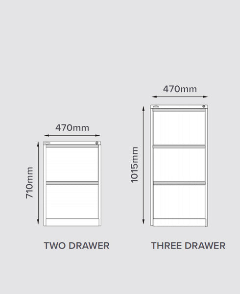 Steelco A3 | 3 Drawer Filing Cabinet – Move Contemporary Furniture