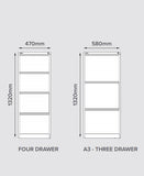 Steelco 3 Drawer Filing Cabinet