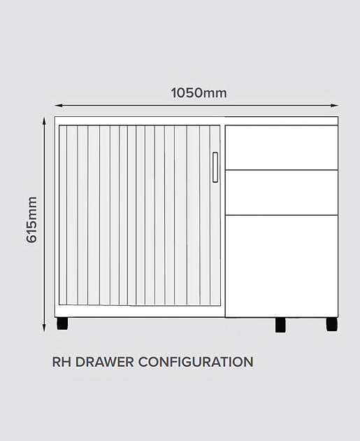Steelco Mobile Tambour Caddy 1050W
