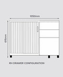 Steelco Mobile Tambour Caddy 1050W