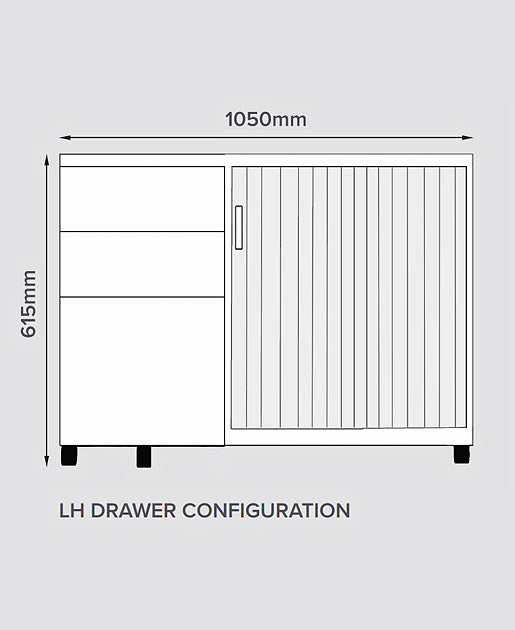 Steelco Mobile Tambour Caddy 1050W